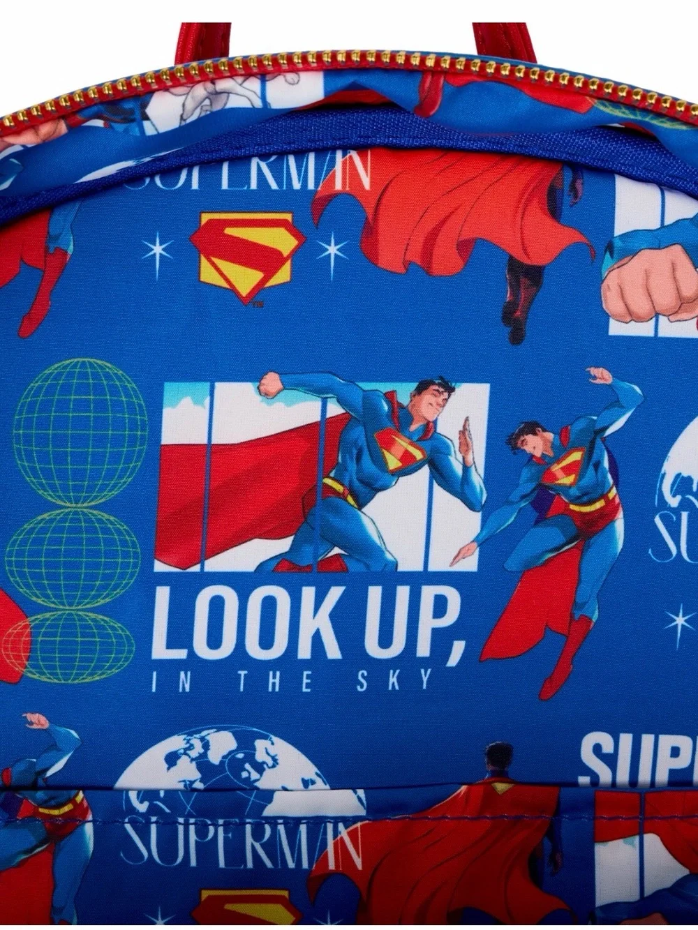loungefly Superman Light Up Glow Full-Size Backpack - NWT